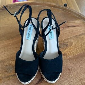 Steve Madden Black Espadrille Sandals